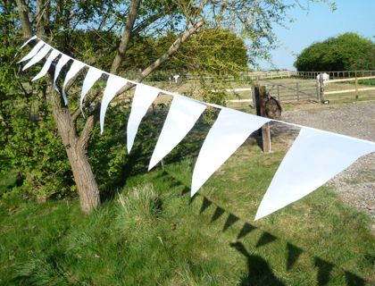 WHITE WEDDING BUNTING