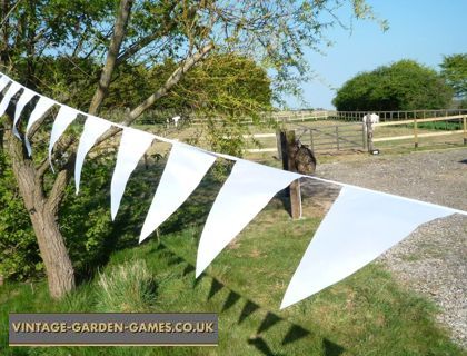 WHITE WEDDING BUNTING